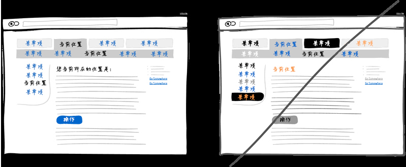 嘗試將可點(diǎn)擊可選擇的樣式區(qū)分開來,而不是將其模糊